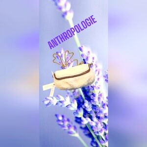 Nwt Anthropologie Emma Sherpa convertible belt Crossbody Sz S creme and brown